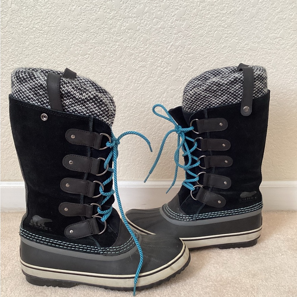 Sorel Joan of Arctic Moon Boots Size 9.5 Black Winter